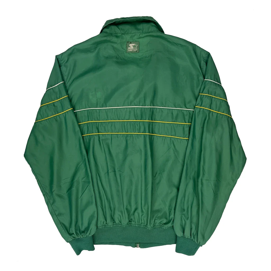 Oakland Athletics Starter Track Jacket - XL Green Nylon - Image 2