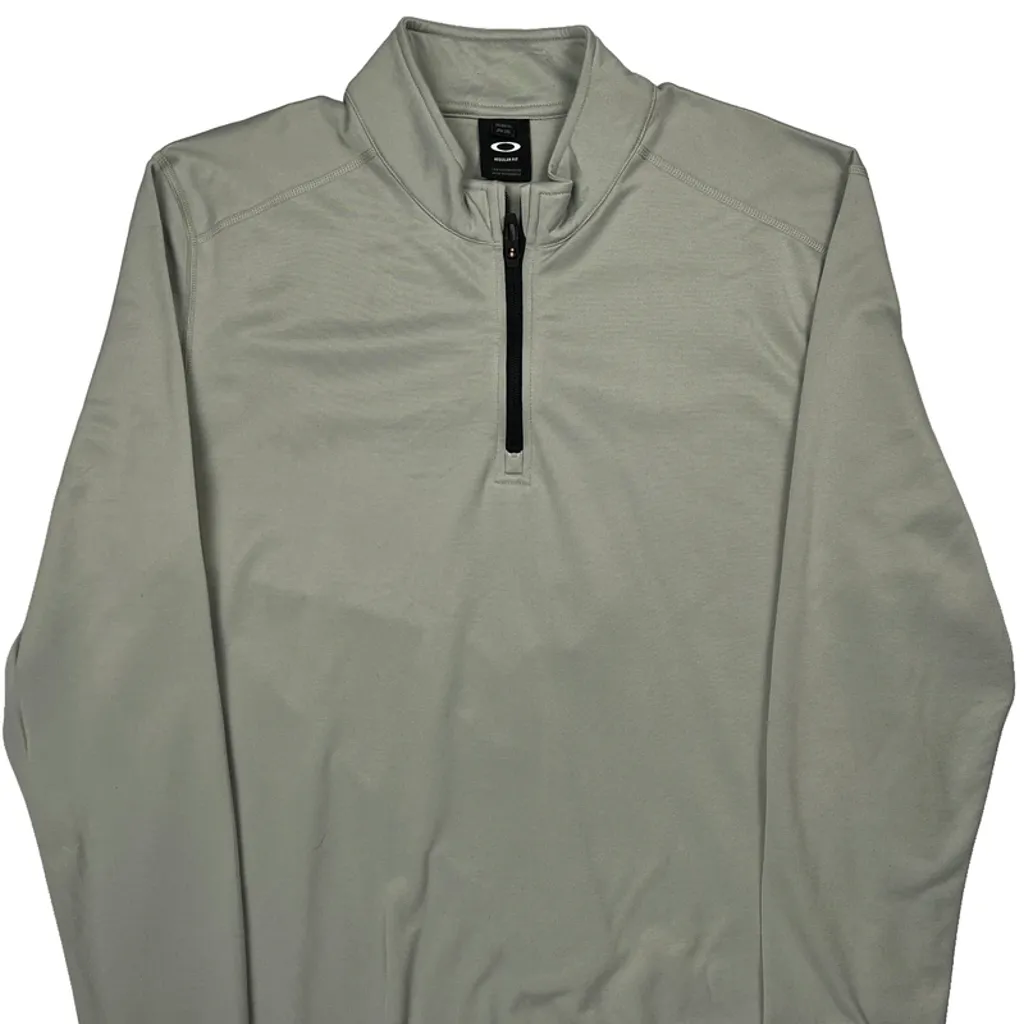 Oakley 1/4 Zip - XL Grey Polyester - Image 5