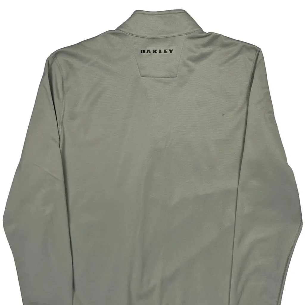 Oakley 1/4 Zip - XL Grey Polyester - Image 7