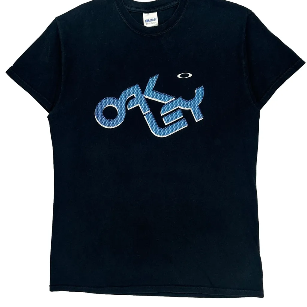 Oakley Bootleg Gildan Graphic T-Shirt - Medium Black Cotton - Image 4