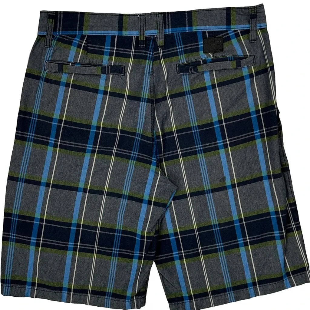 Oakley Checked Chino Shorts - 34W 10L Gray Cotton - Image 6