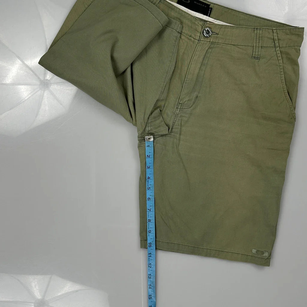 Oakley Chino Shorts - 36W 10L Green Cotton - Image 5