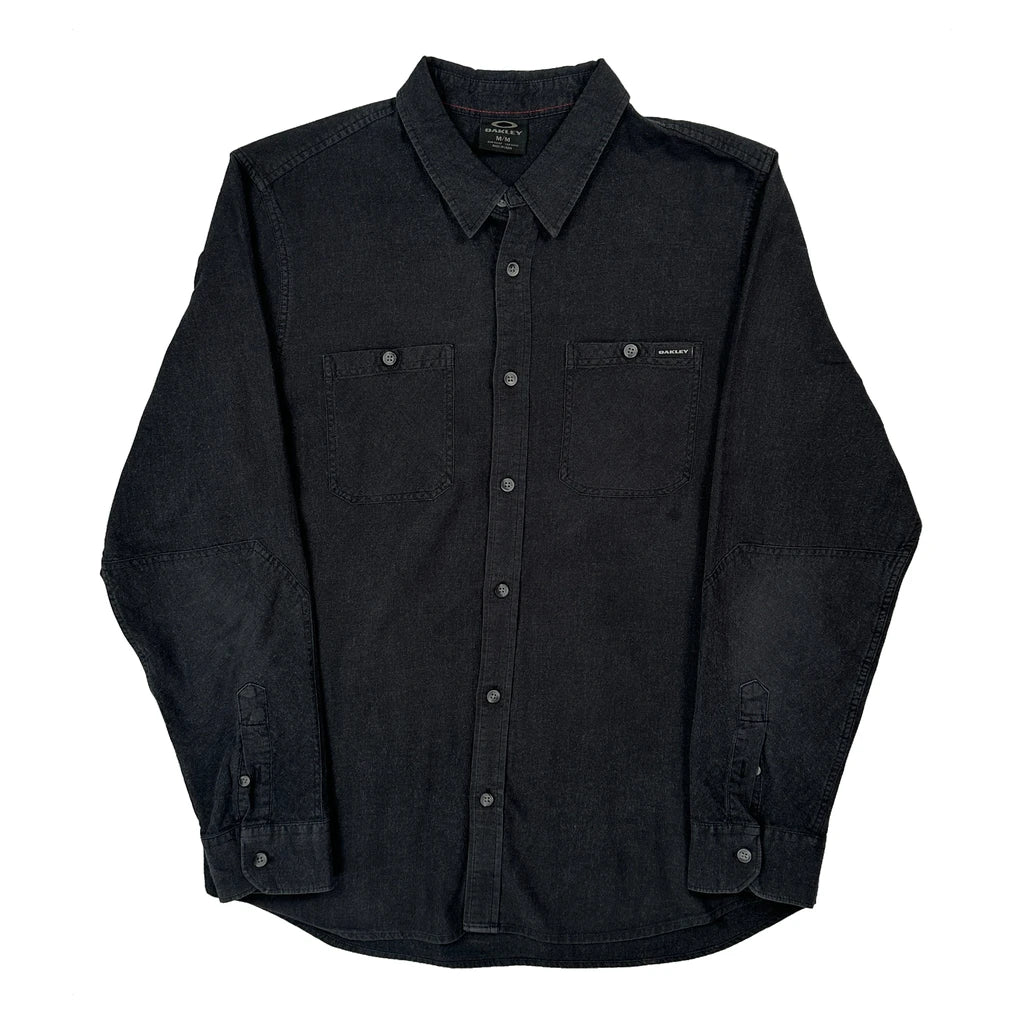 Oakley Denim Shirt - Medium Black Cotton