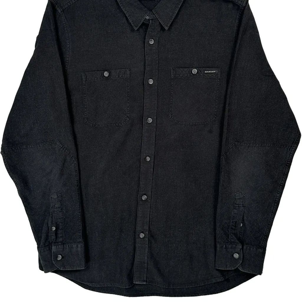 Oakley Denim Shirt - Medium Black Cotton - Image 4