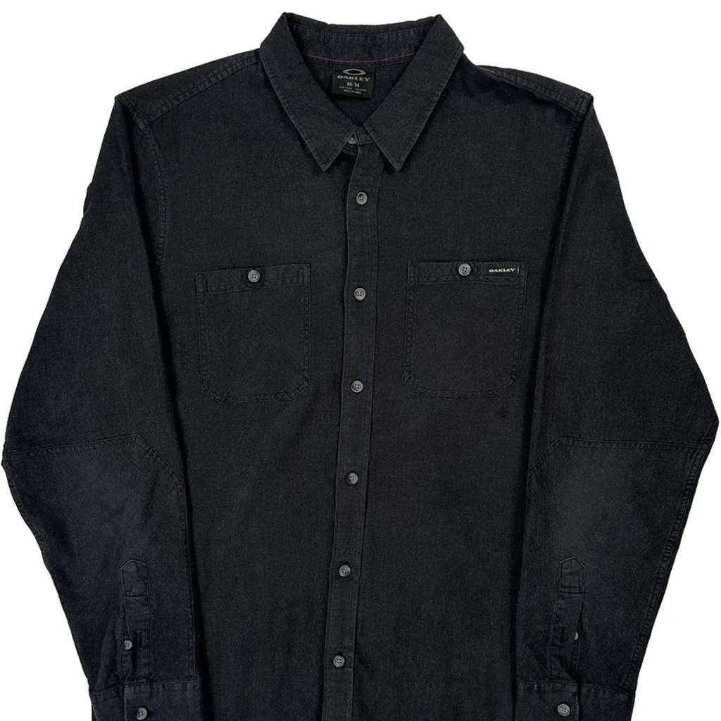 Oakley Denim Shirt - Medium Black Cotton - Image 5