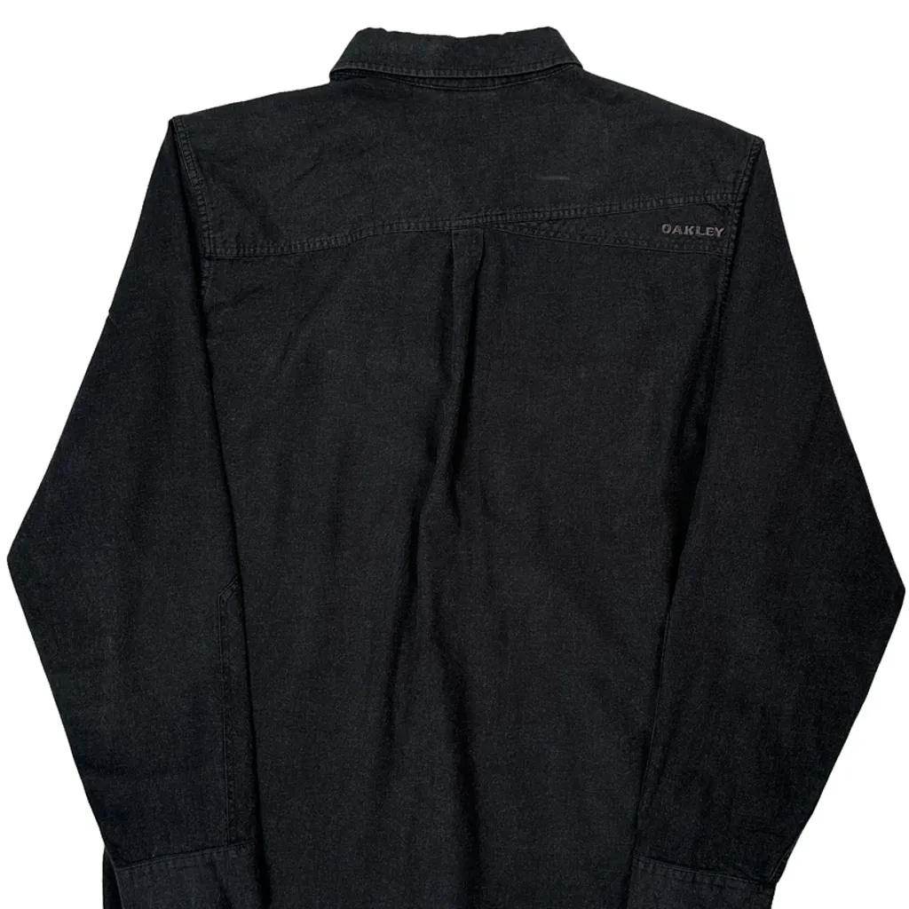 Oakley Denim Shirt - Medium Black Cotton - Image 7