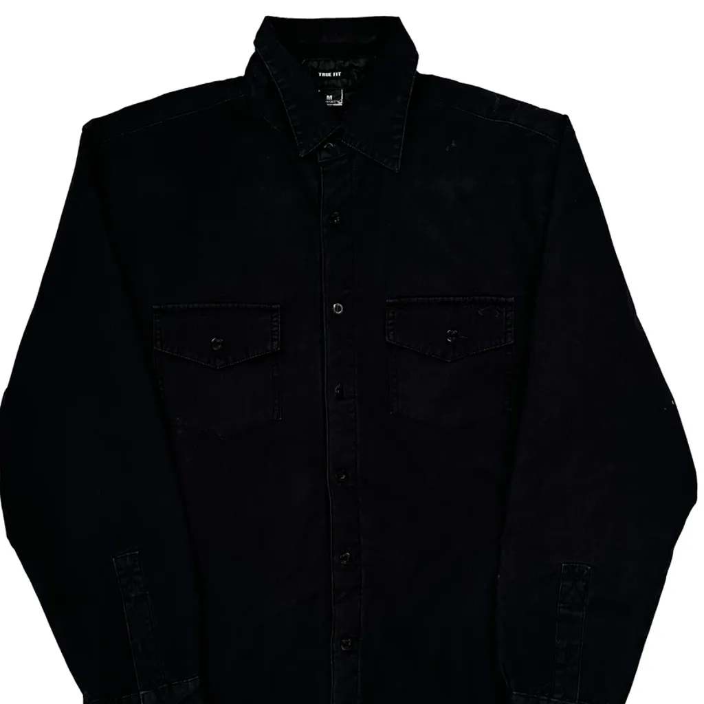 Oakley Denim Shirt - Medium Black Cotton - Image 4
