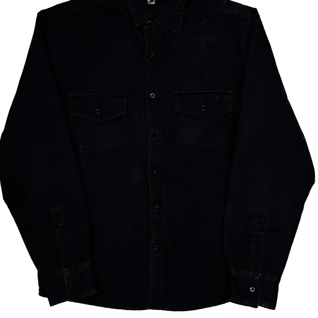 Oakley Denim Shirt - Medium Black Cotton - Image 5
