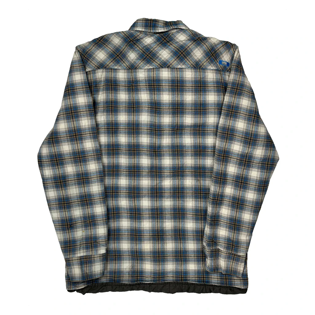 Oakley Checked Flannel Shirt - Medium Blue Cotton - Image 2
