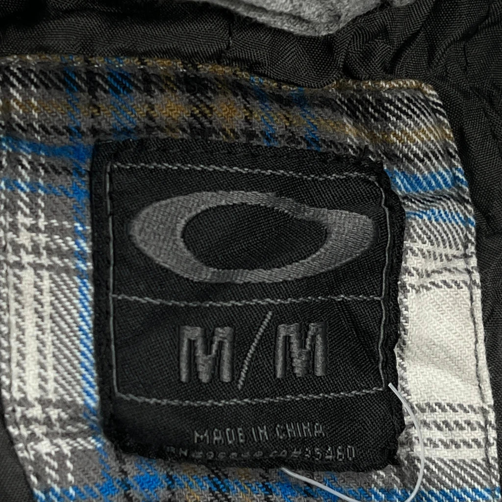 Oakley Checked Flannel Shirt - Medium Blue Cotton - Image 3