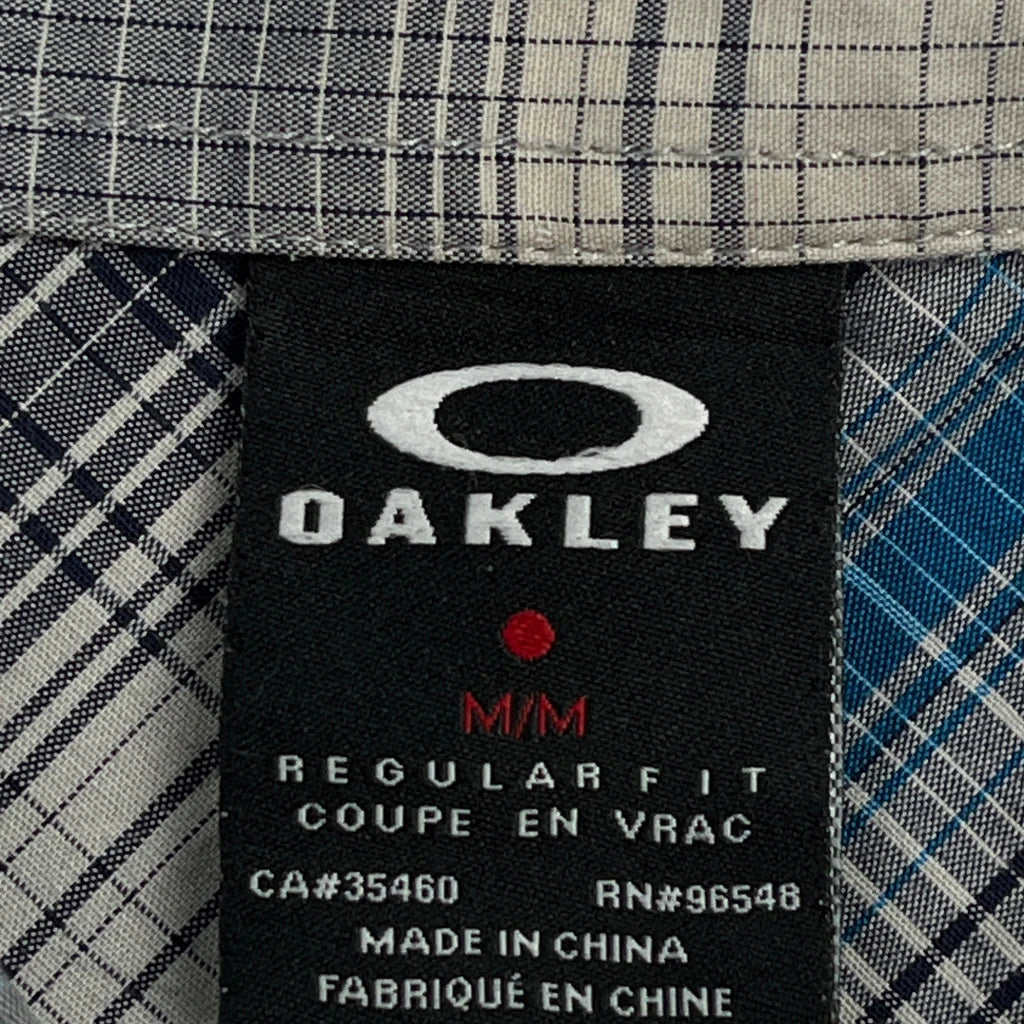 Oakley Checked Flannel Shirt - Medium Grey Cotton - Image 3
