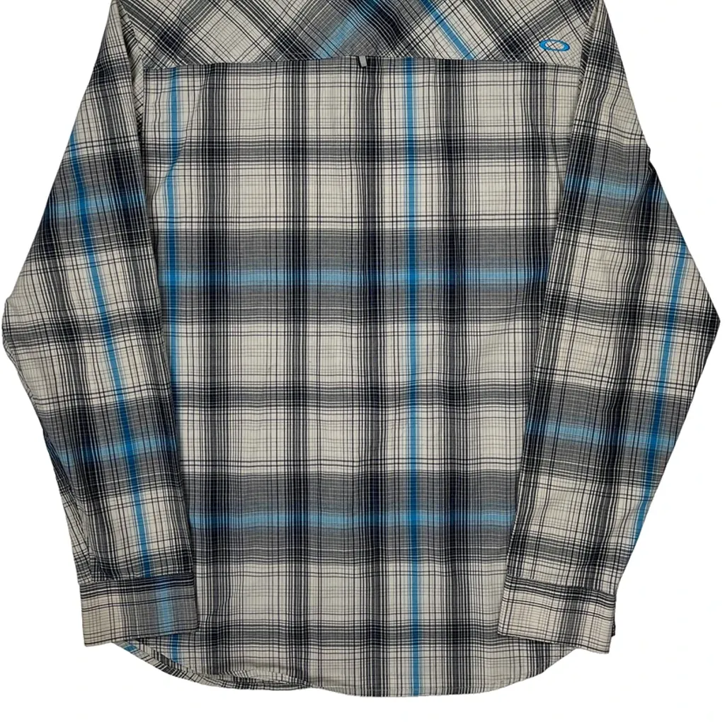 Oakley Checked Flannel Shirt - Medium Grey Cotton - Image 7