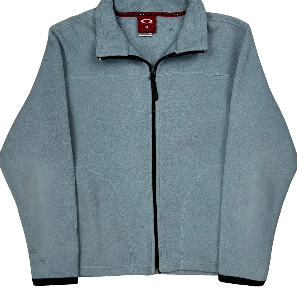 Oakley Fleece Jacket - Small Blue Polyester - Image 4