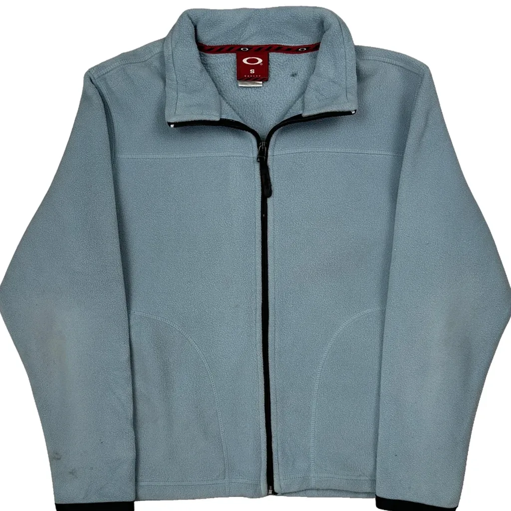Oakley Fleece Jacket - Small Blue Polyester - Image 5