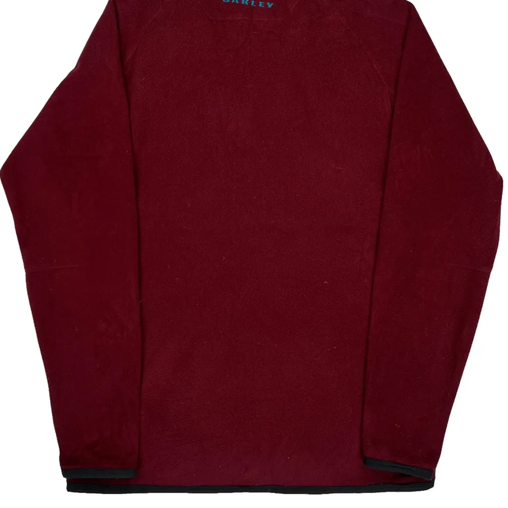 Oakley Fleece Jacket - Large Burgundy Polyester - Image 6