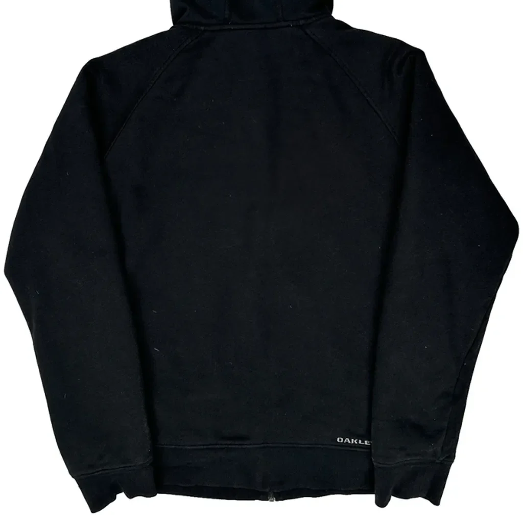 Oakley Zip Through Heavyweight Hoodie - Large Black Cotton - Image 6