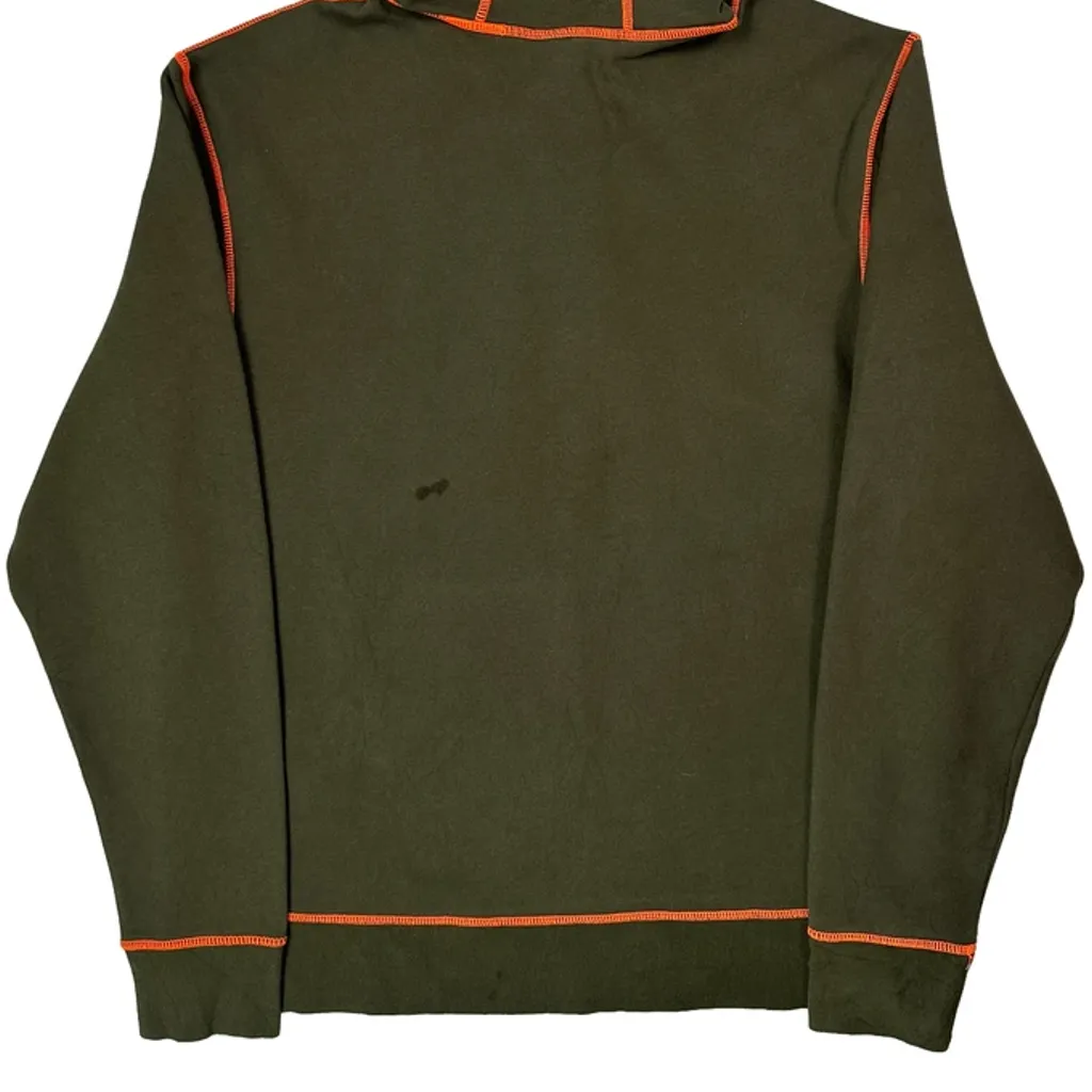 Oakley Contrast Stitch Hoodie - 2XL Green Cotton - Image 6