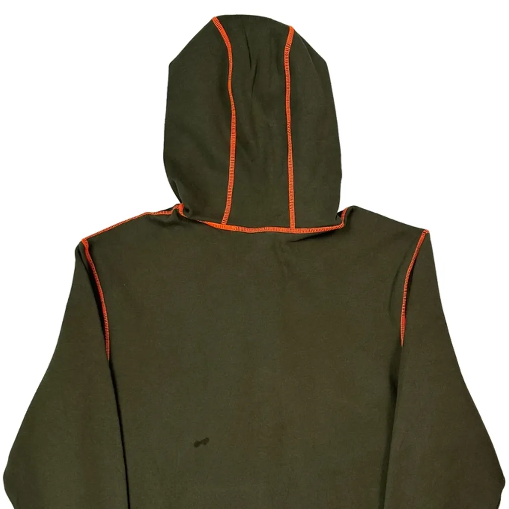 Oakley Contrast Stitch Hoodie - 2XL Green Cotton - Image 7