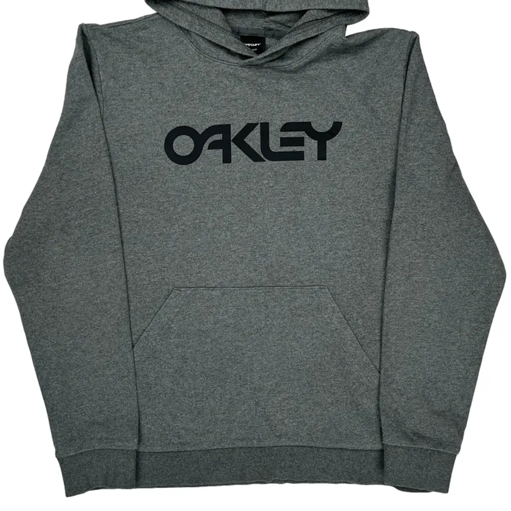 Oakley Hoodie - Large Grey Cotton Blend - Image 4