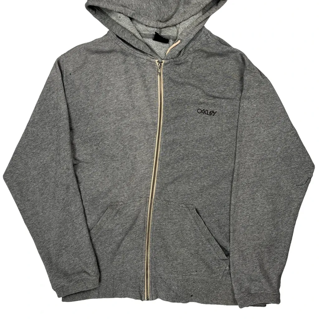 Oakley Hoodie - Large Grey Cotton Blend - Image 4