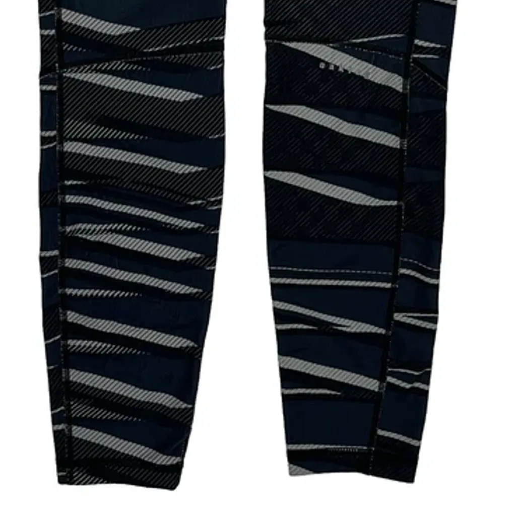 Oakley Striped Leggings - Small Blue Polyester - Image 4