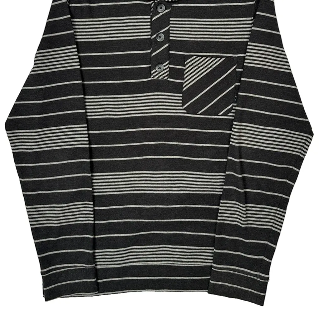 Oakley Striped Long Sleeve T-Shirt - Medium Black Cotton - Image 5