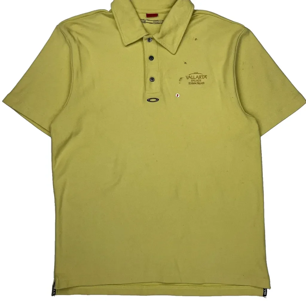Oakley Polo Shirt - Large Yellow Cotton - Image 5