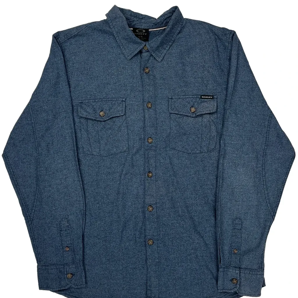 Oakley Shirt - Large Blue Cotton - Image 4