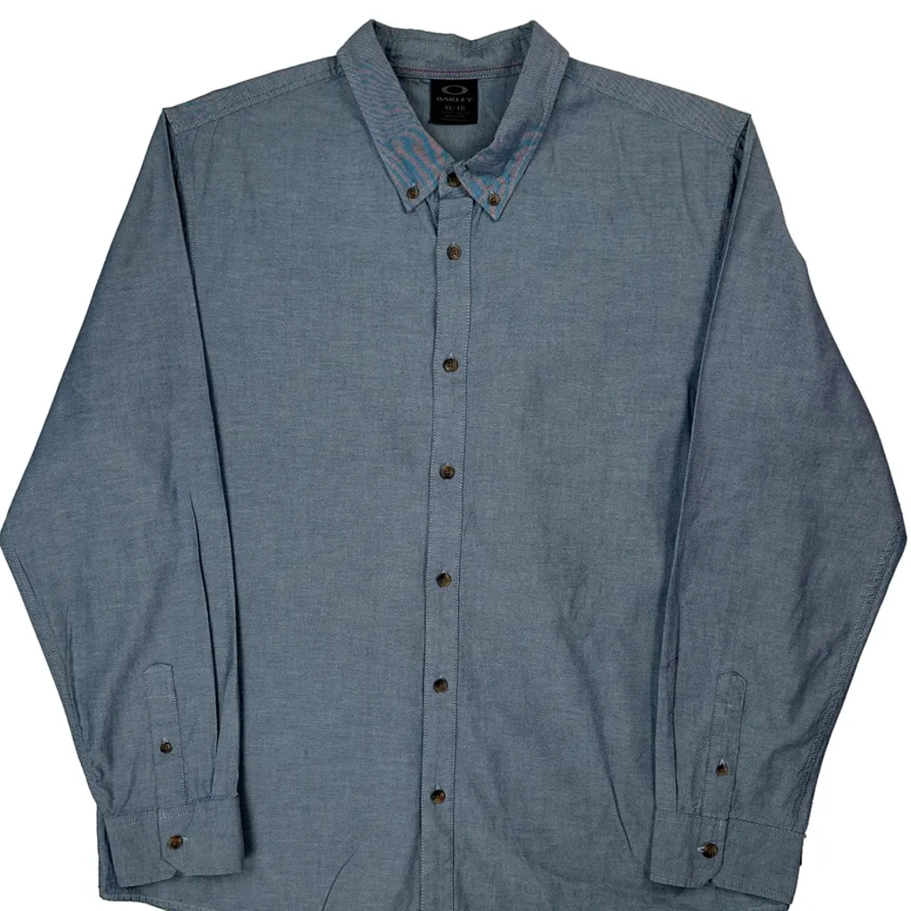 Oakley Shirt - XL Blue Cotton - Image 4