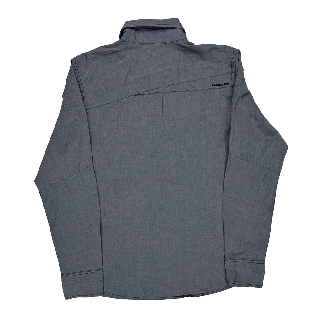 Oakley Slim Fit Shirt - Large Grey Cotton - Image 2