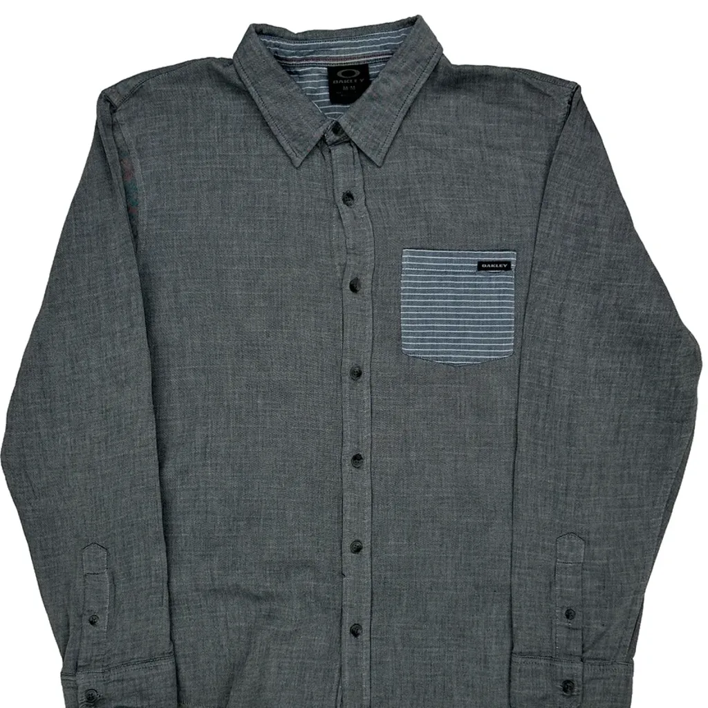 Oakley Shirt - Medium Grey Cotton - Image 4