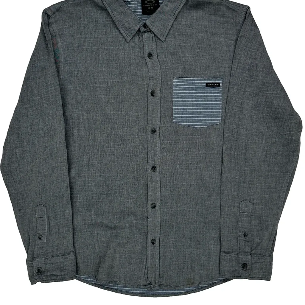 Oakley Shirt - Medium Grey Cotton - Image 5