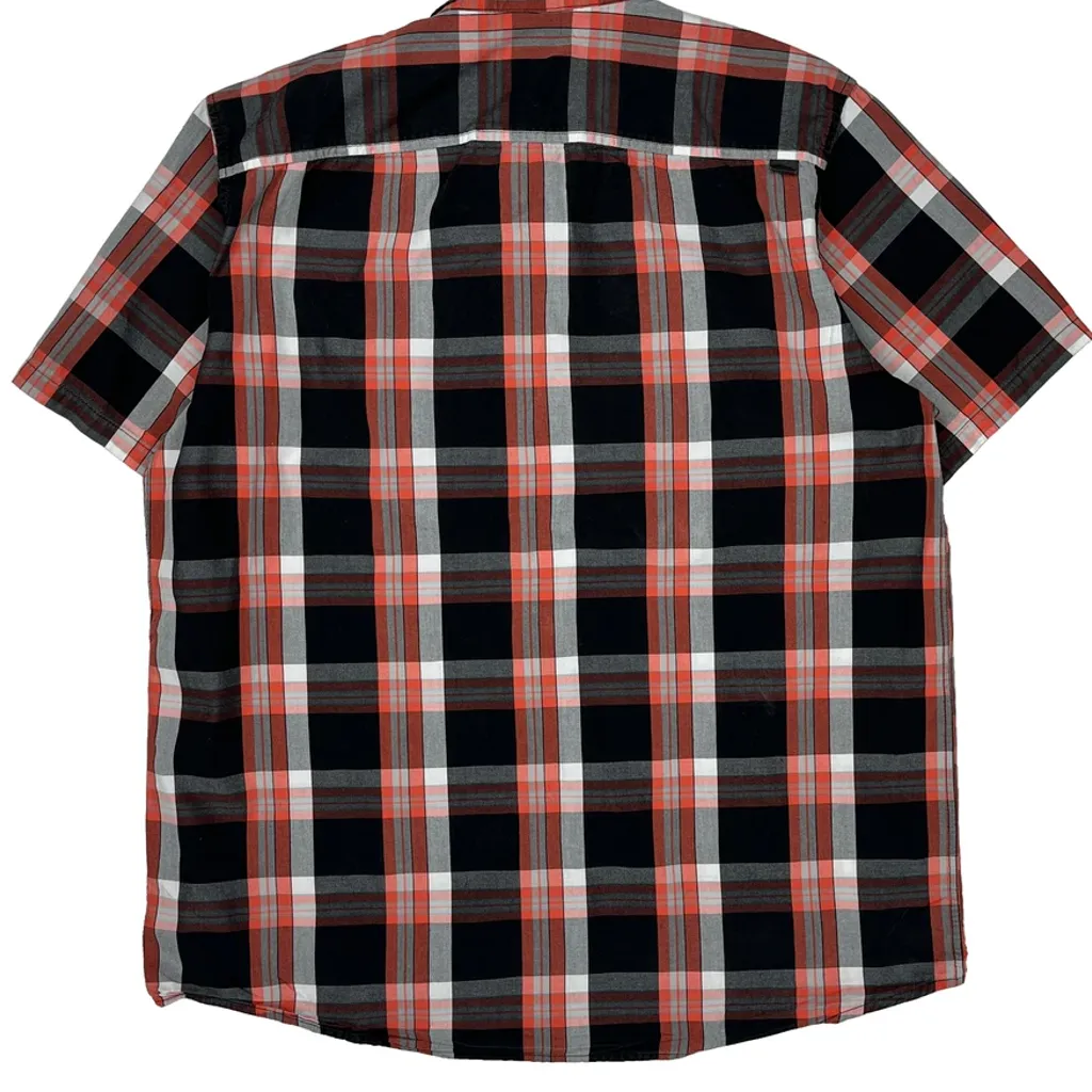 Oakley Checked Short Sleeve Shirt - Large Black Cotton - Image 7