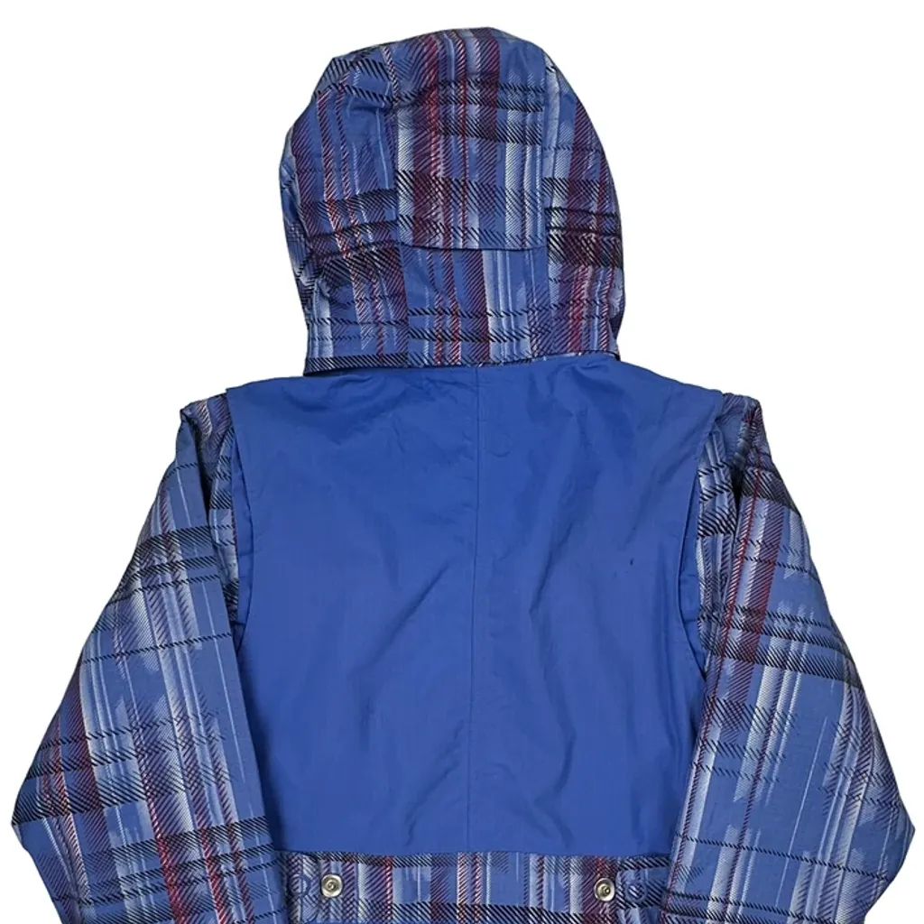 Oakley Checked Ski Jacket - Medium Blue Polyester - Image 6