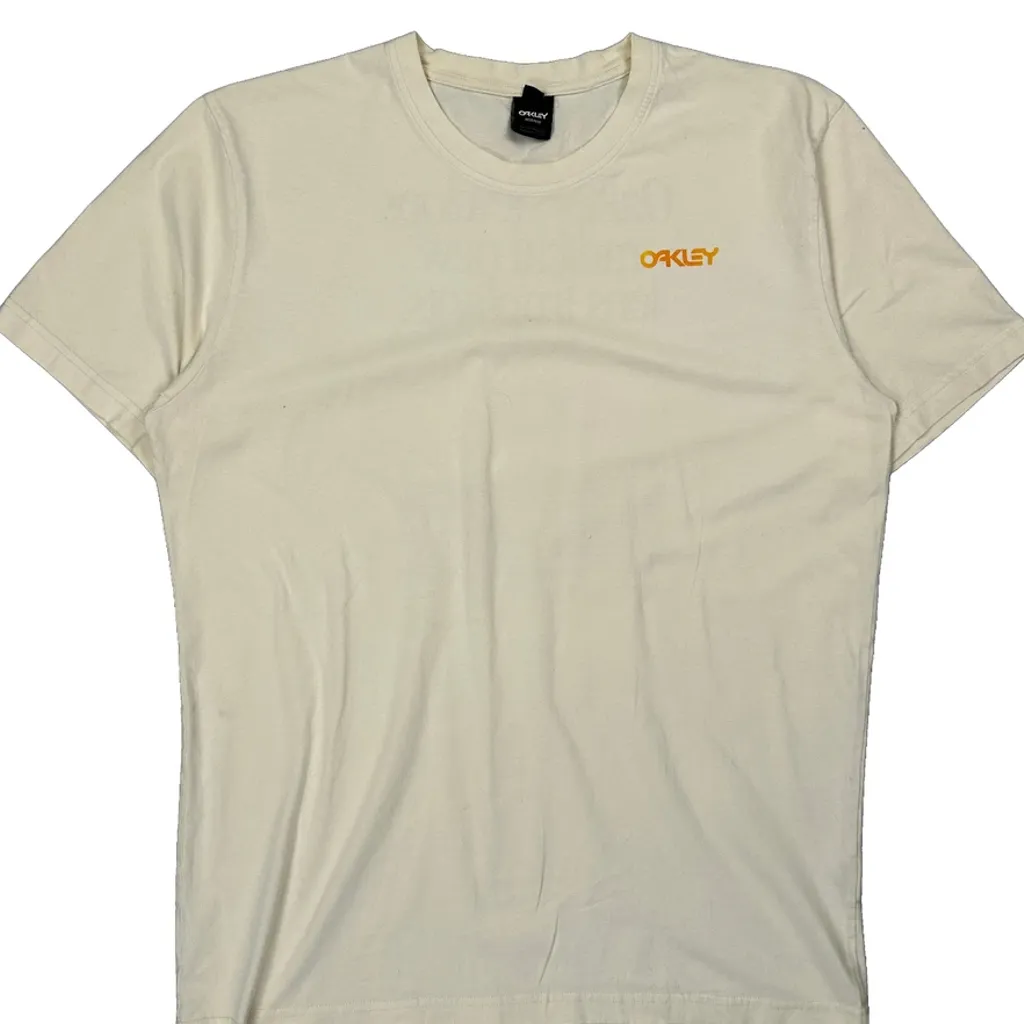 Oakley Graphic T-Shirt - XL Cream Cotton - Image 4