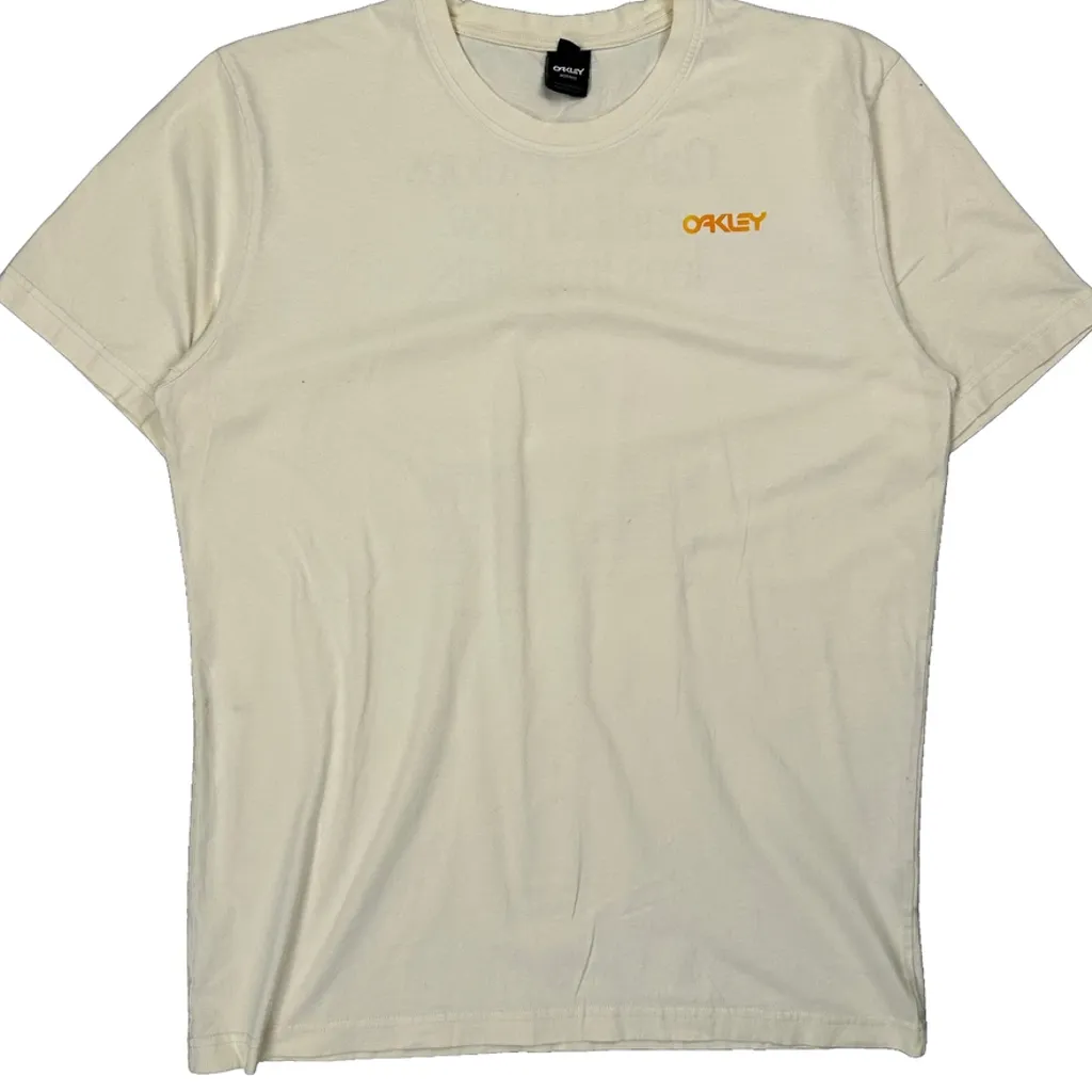 Oakley Graphic T-Shirt - XL Cream Cotton - Image 5
