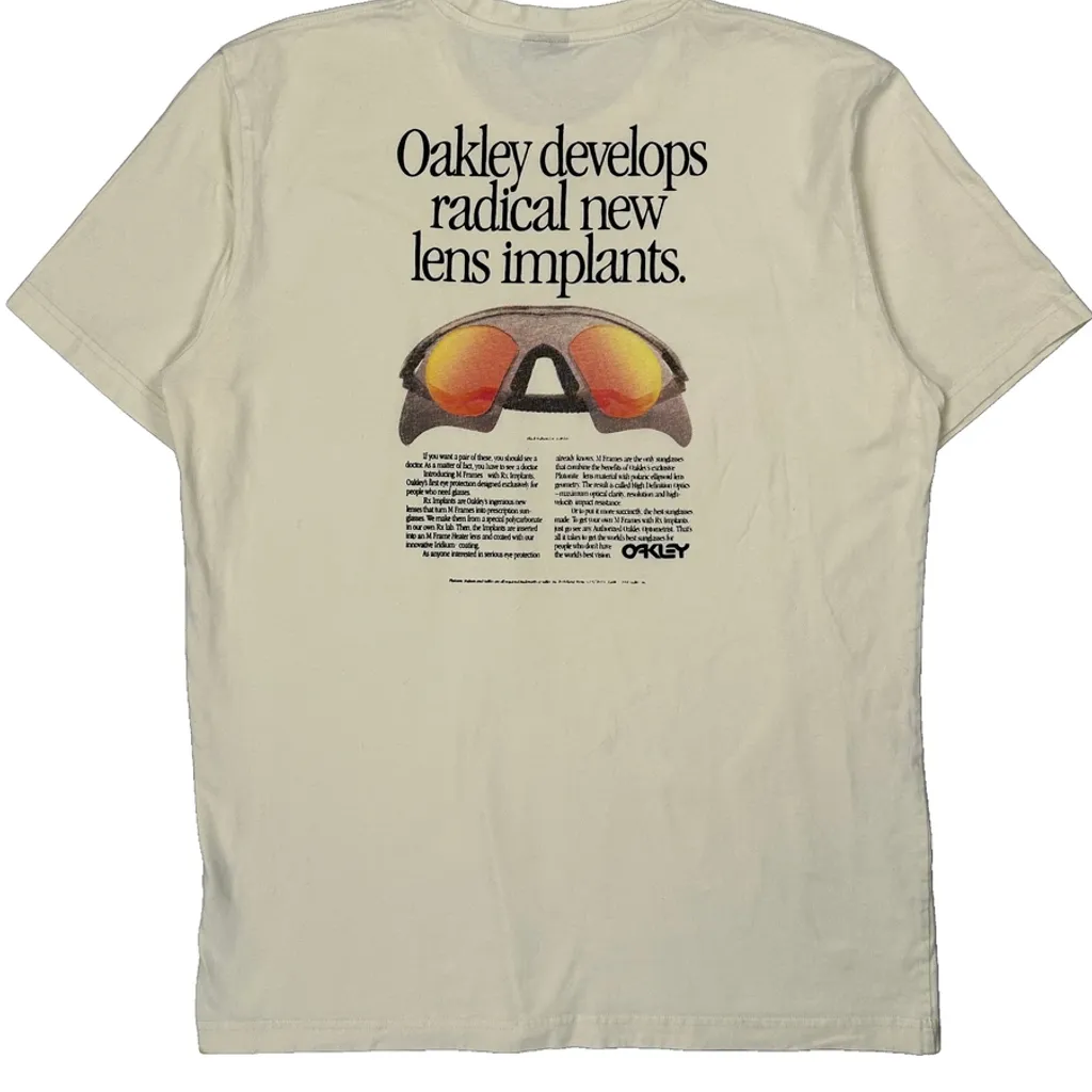 Oakley Graphic T-Shirt - XL Cream Cotton - Image 7