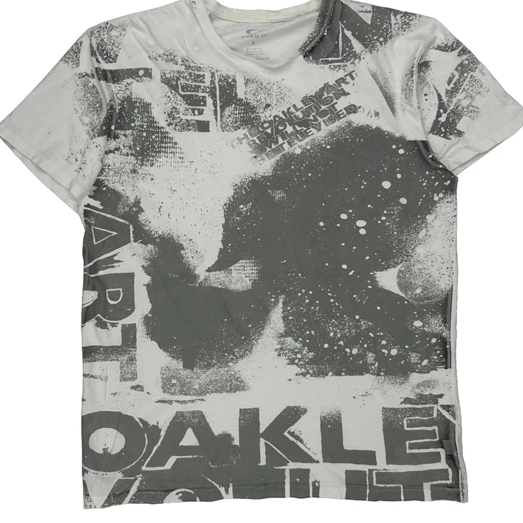 Oakley Graphic T-Shirt - Large White Cotton - Image 4