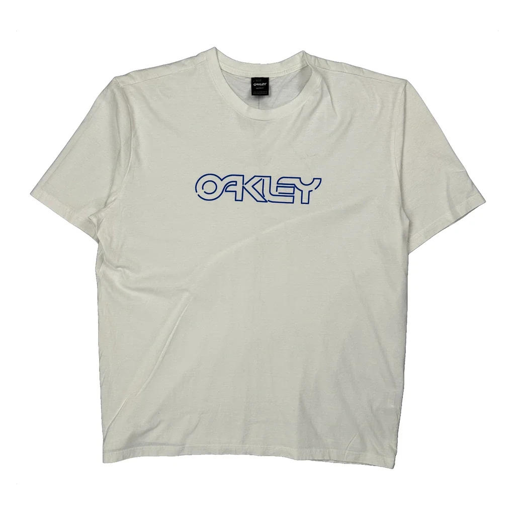 Oakley Spellout T-Shirt - XL White Cotton