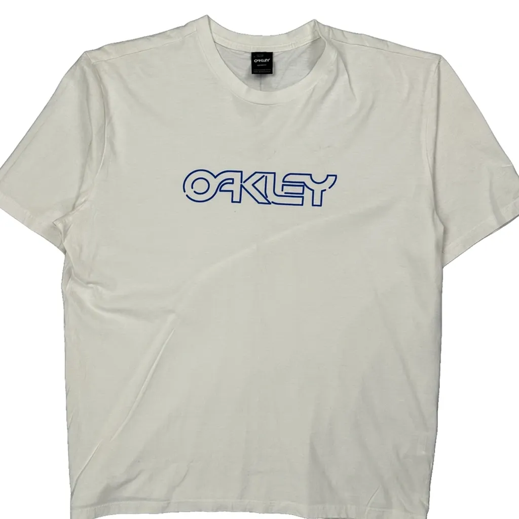 Oakley Spellout T-Shirt - XL White Cotton - Image 4
