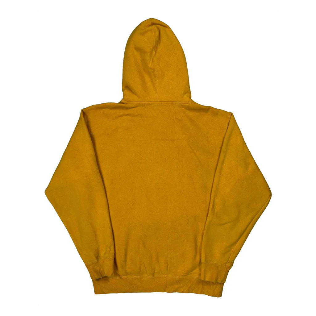 Obey Spellout Hoodie - Small Yellow Cotton - Image 2