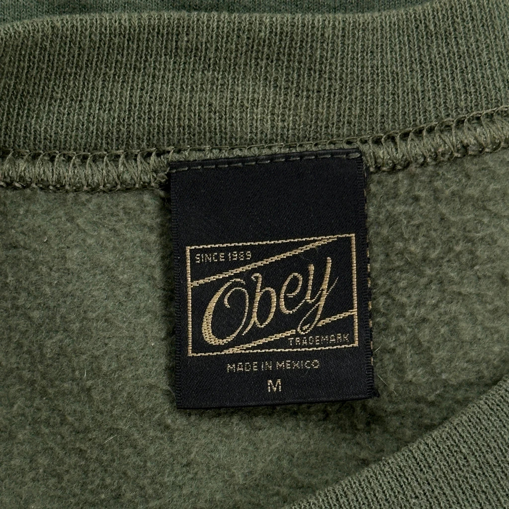 Obey Sweatshirt - Medium Green Cotton - Image 3