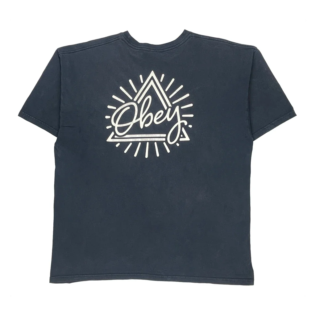 Obey T-Shirt - XL Gray Cotton - Image 2
