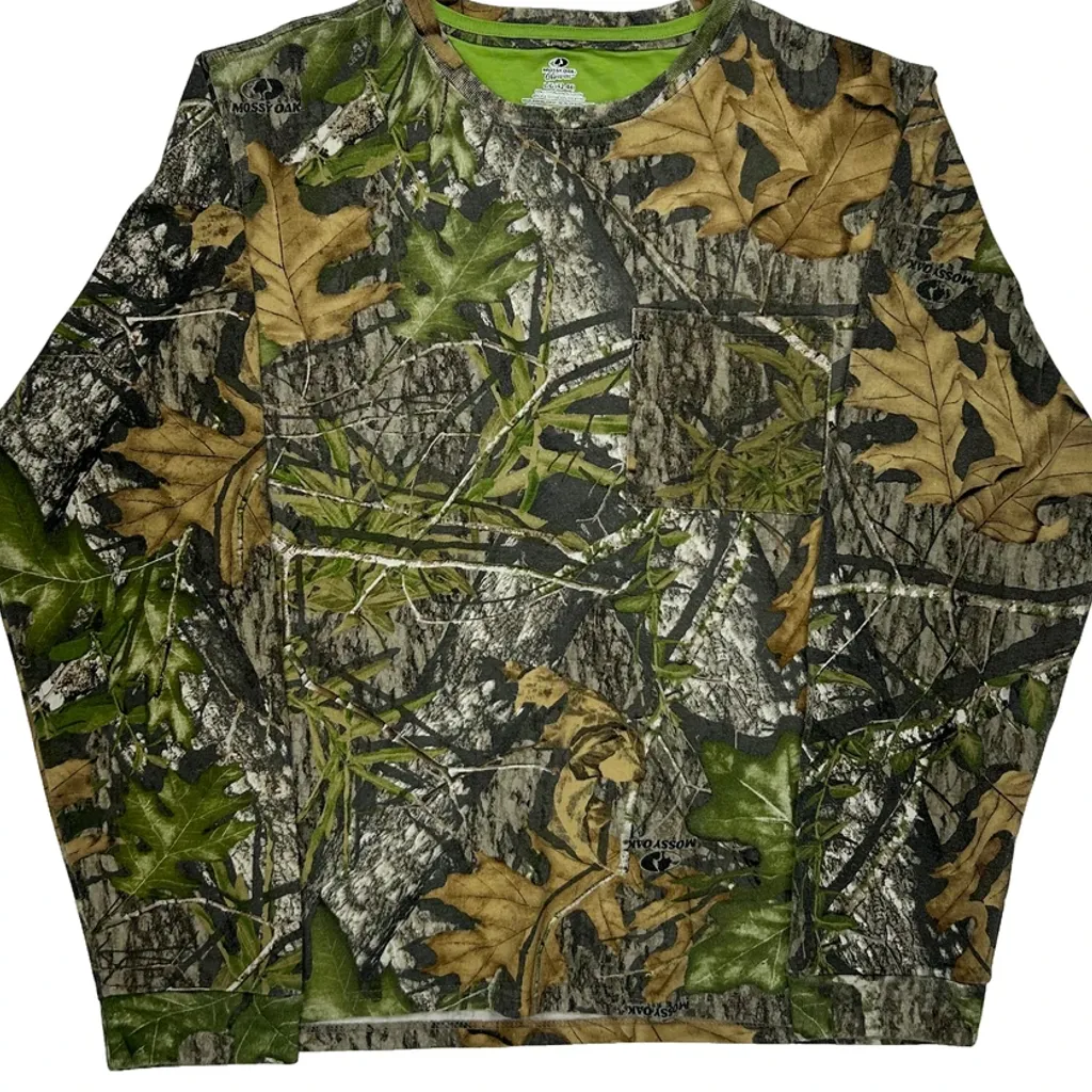 Obsession Mossy Oak Long Sleeve T-Shirt - Large Camo Cotton Blend - Image 4