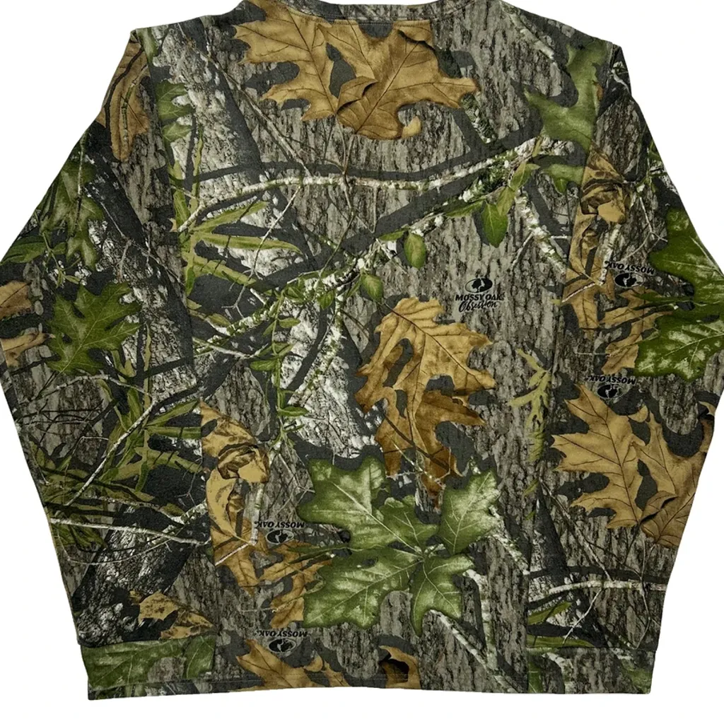 Obsession Mossy Oak Long Sleeve T-Shirt - Large Camo Cotton Blend - Image 6
