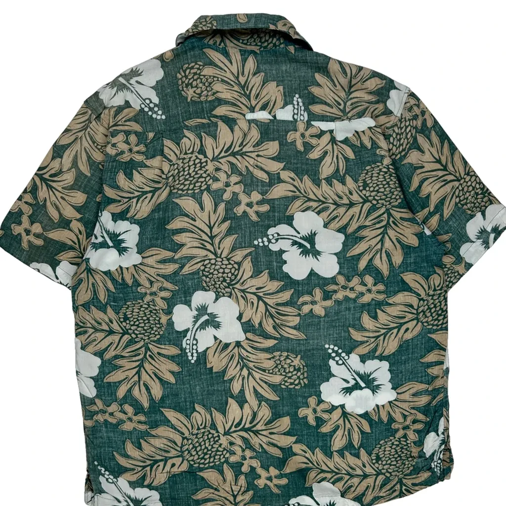 Ocean Pacific Floral Hawaiian Shirt - Large Green Viscose - Image 6