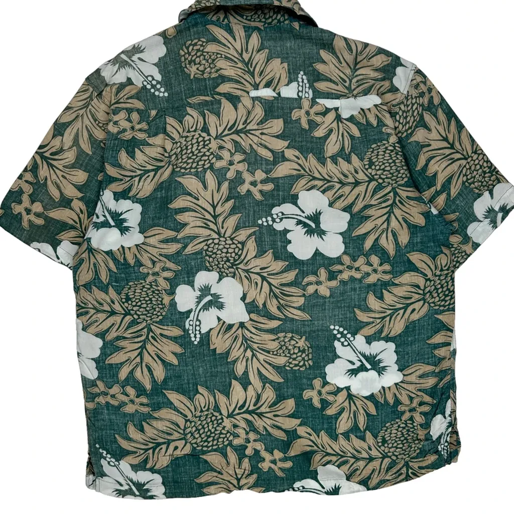 Ocean Pacific Floral Hawaiian Shirt - Large Green Viscose - Image 7