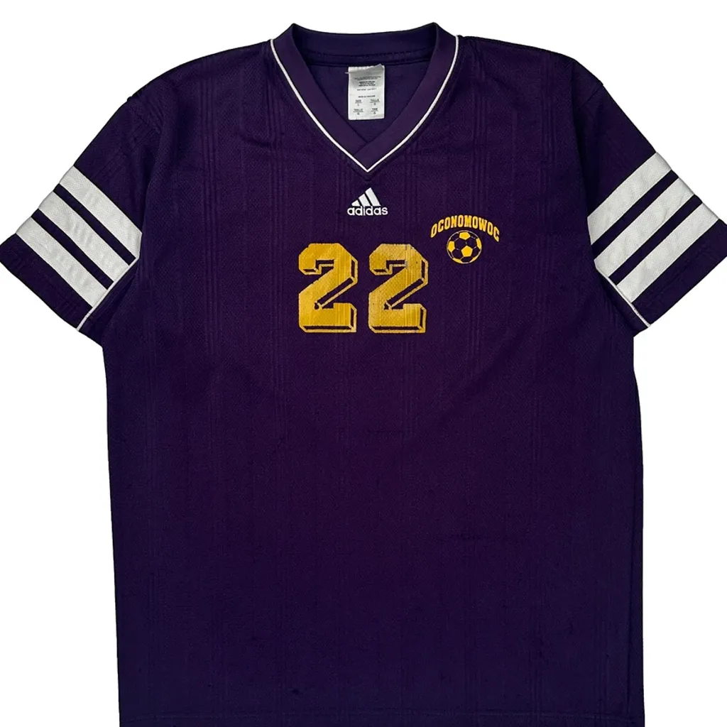 Oconomowoc Adidas Football Shirt - Large Purple Polyester - Image 4