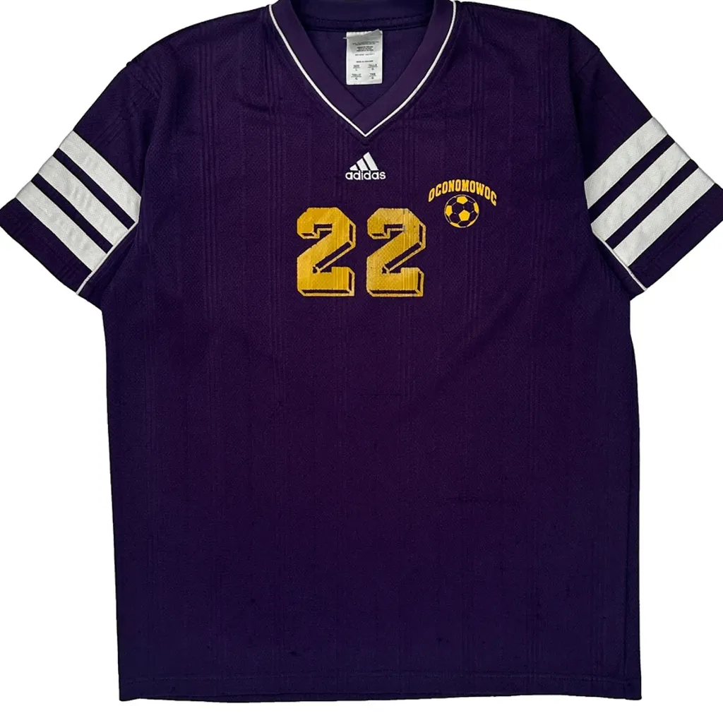 Oconomowoc Adidas Football Shirt - Large Purple Polyester - Image 5