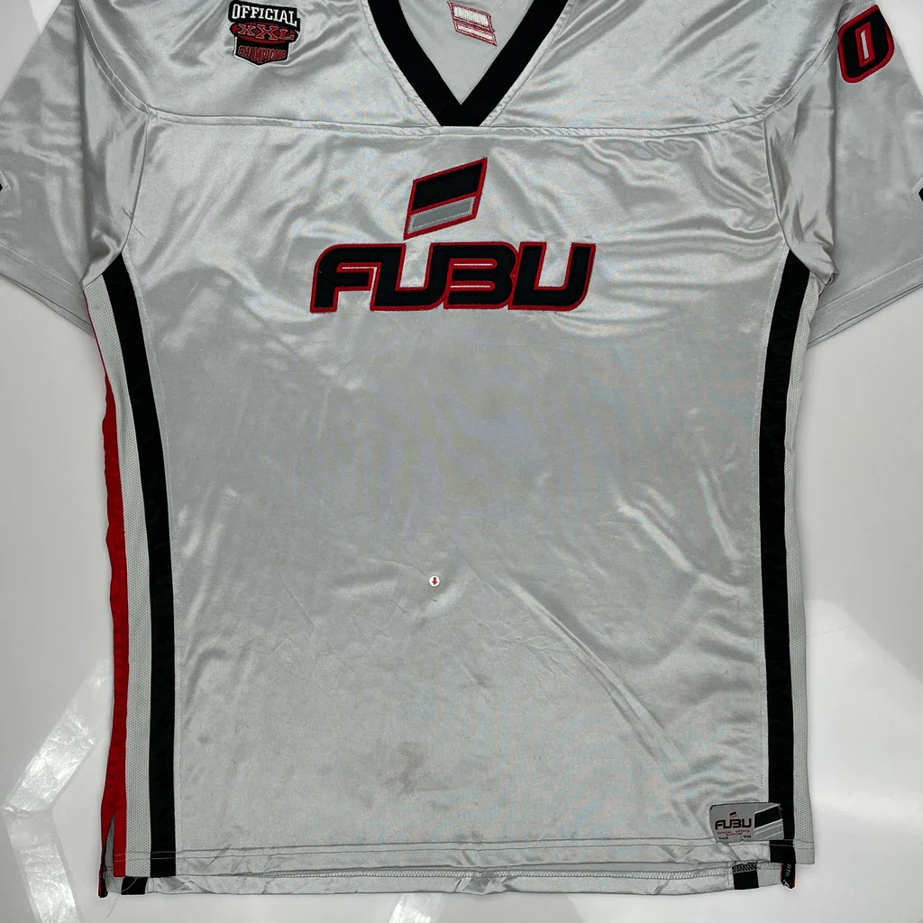 Official Sports Fubu Jersey - 2XL Silver Polyester - Image 3